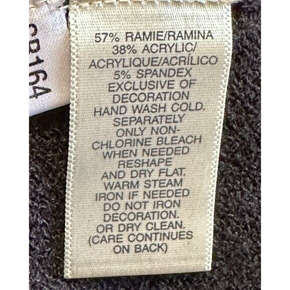 Susan Bristol Women Size L Black Vintage Button Front Embroidery Cardigan Boho - Picture 8 of 10